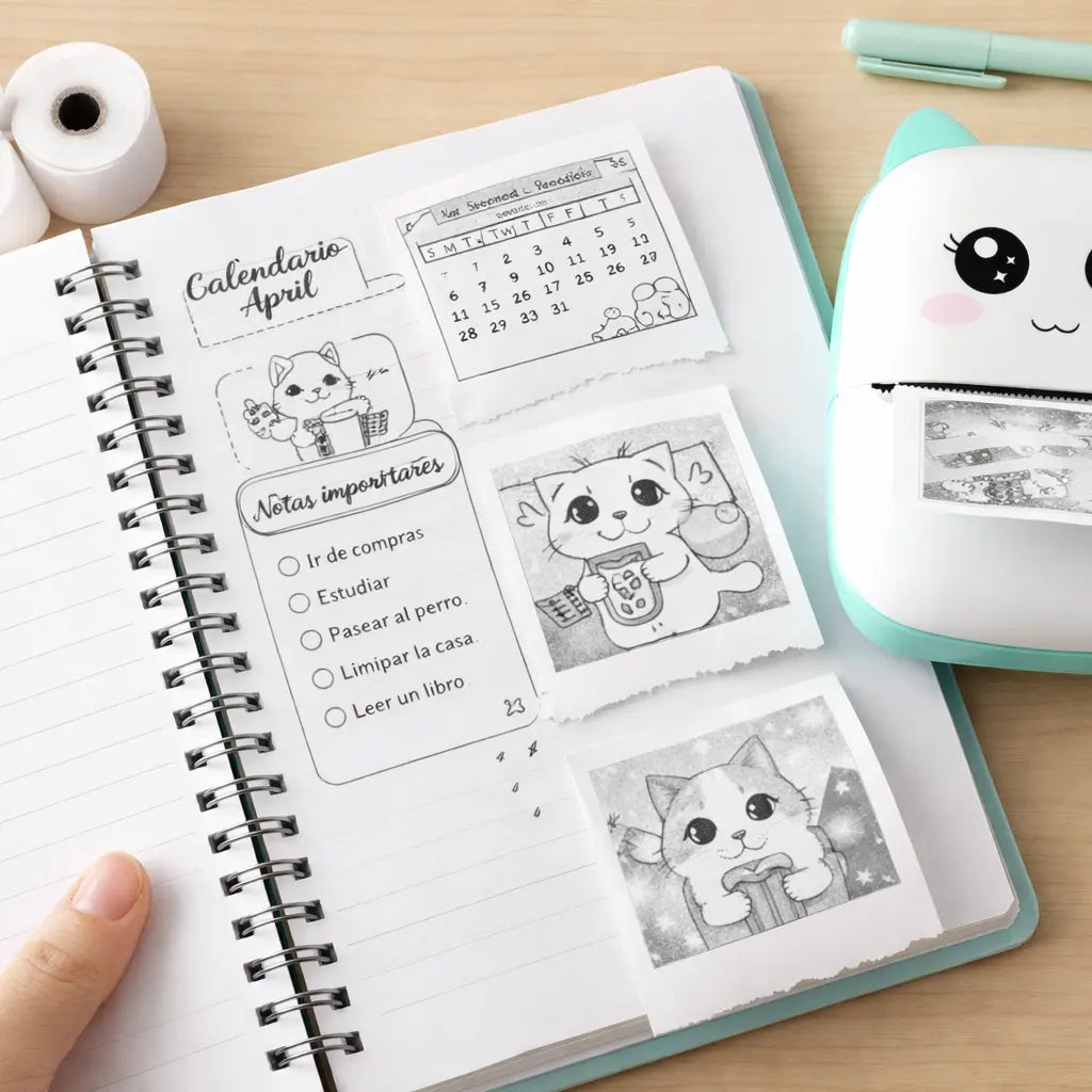 MINI IMPRESORA DIGITAL + 5 ROLLOS DE PAPEL